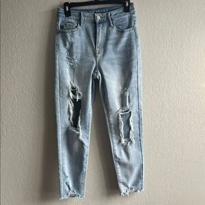 Like New! BALAM Denim Wear Distressed Light Blue Jeans in Size 1